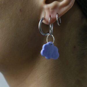 Pendientes Nube Azul – Arcilla Polimérica Hecha a Mano