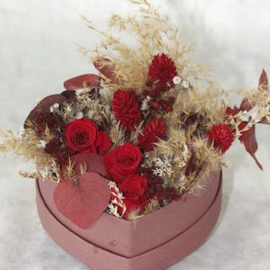 ❤️ Cajita en Tonos Rojos – Un detalle eterno lleno de pasión