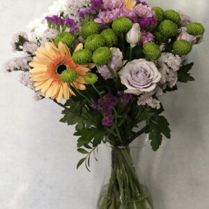 🌸 Ramo Malva y Salmón – Dulzura y Armonía