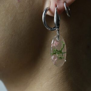 💧 Pendientes Lágrima de Resina con Flores Prensadas