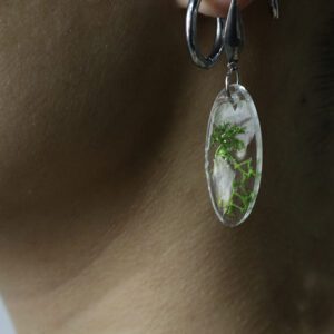 🌸 Pendientes Lágrima de Resina con Flores Reales Prensadas